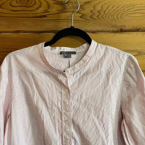 Vince Red and White Striped Pullover Tunic - Size Medium - Picture 5 of 8